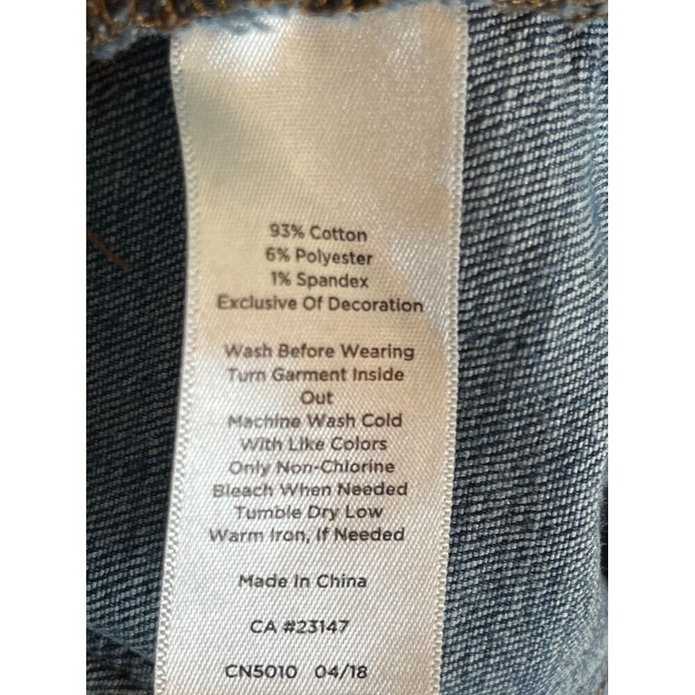 Talbots Skirt Women 8 Blue Denim Red Stripe Jean Midi Retro Boho Hippie Hipster - Picture 10 of 11